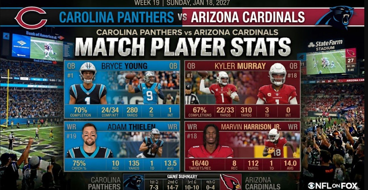 carolina panthers vs arizona cardinals match player stats