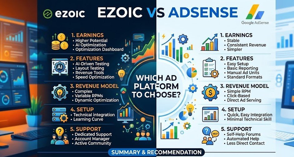 ezoic vs adsense