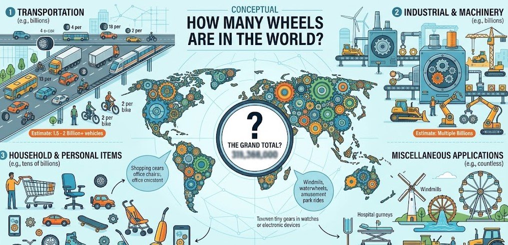 how many wheels are in the world