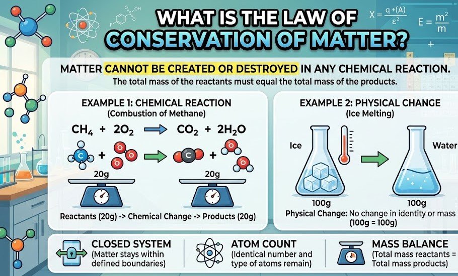 what is the law of conservation of matter